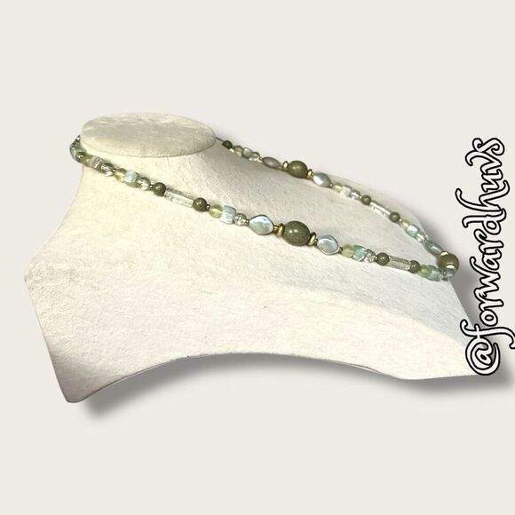 Bundle Sale 3 for $15 | Green Plastic Bead Necklace - Picture 6 of 9